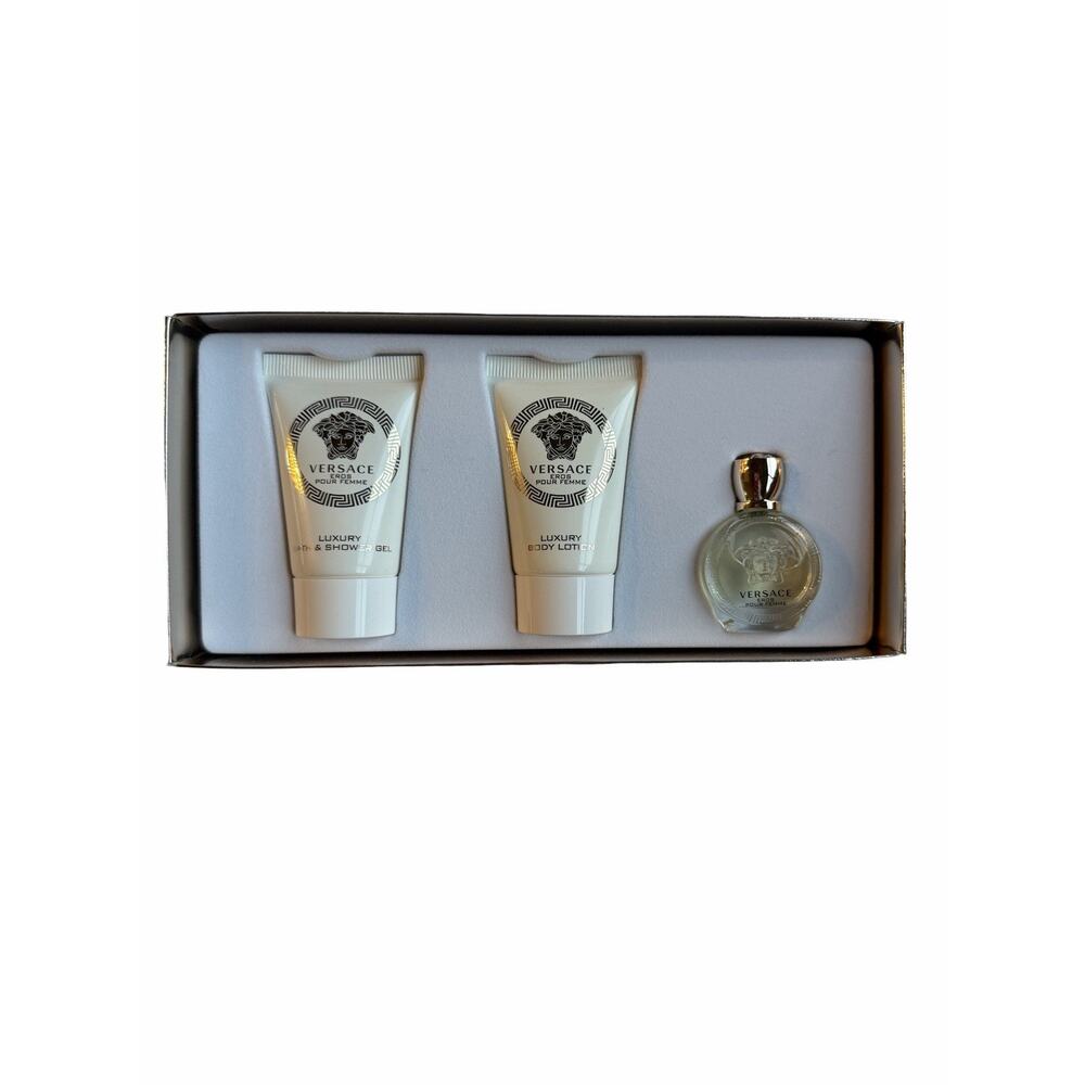 Versace Eros Pour Femme Eau de Toilette 3PCS Gift Set For Women NEW NIB - Picture 2 of 3